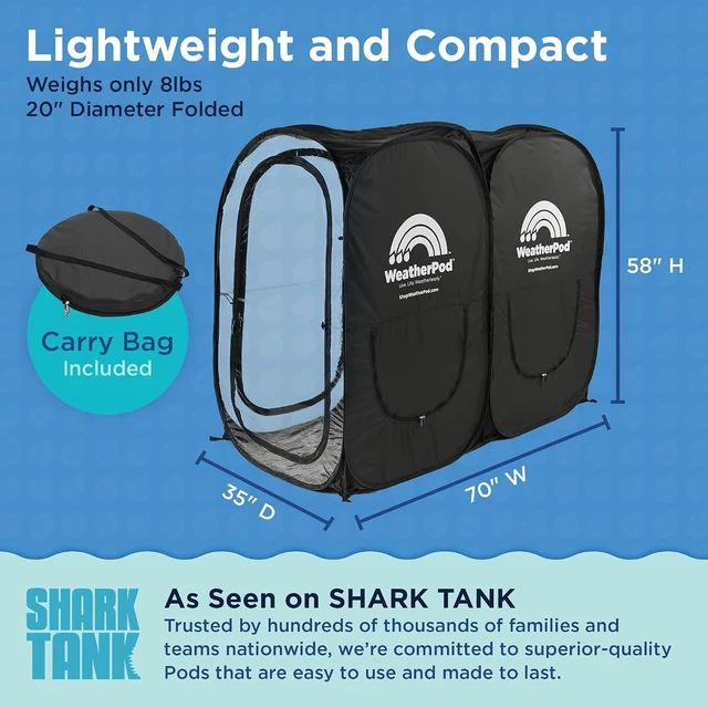 Alt view image 7 of 7 - 2-Person WeatherPod® Side-by-Side Pop-Up Sports Shelter