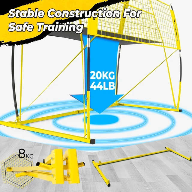 Alt view image 5 of 7 - 8x11 FT Tear-Resistant Heavy Duty Reinforced Volleyball Net Set
