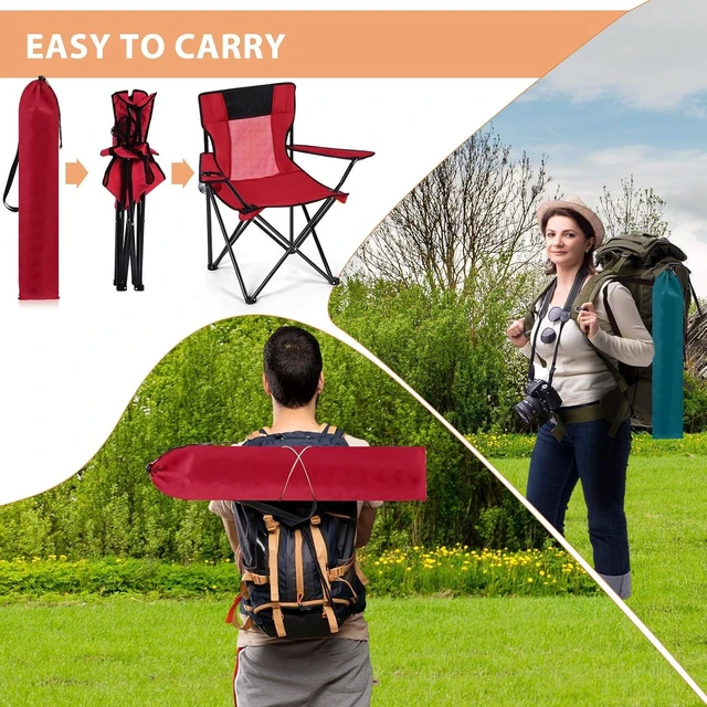 Alt view image 4 of 6 - 4 Pack Multicolor Camping Chairs with Bags