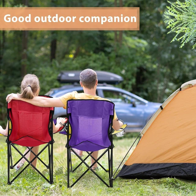 Alt view image 6 of 6 - 4 Pack Multicolor Camping Chairs with Bags