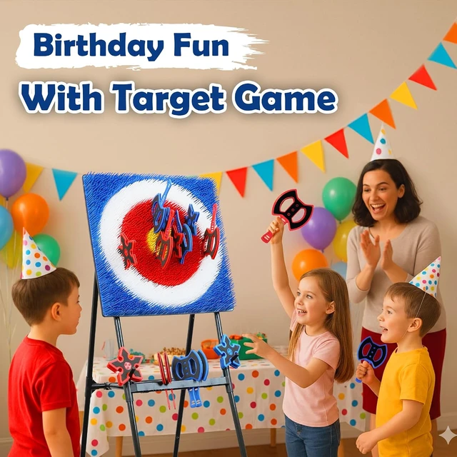 Alt view image 7 of 7 - 5FT Tall Backyard Axe Throwing Game with 24" x 24" Bristle Target, 8 Axes & 8 Throwing Stars, Foldable Steel Frame, Indoor/Outdoor Games for Adults, Kids & Family