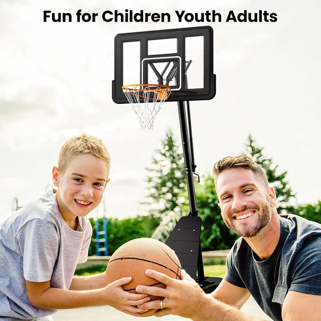 Alt view image 6 of 6 - 40&44&48IN Basketball Hoop Backboard with Portable Wheels