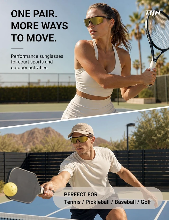 Alt view image 3 of 7 - UV400 Sport Sunglasses for Men & Women Running, Hiking, Tennis & Golf
