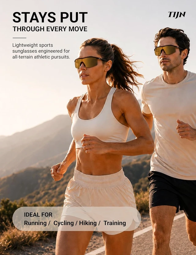 Alt view image 2 of 7 - UV400 Sport Sunglasses for Men & Women Running, Hiking, Tennis & Golf