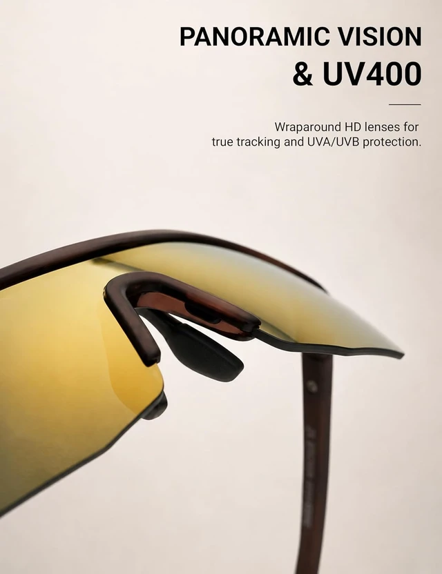 Alt view image 4 of 7 - UV400 Sport Sunglasses for Men & Women Running, Hiking, Tennis & Golf
