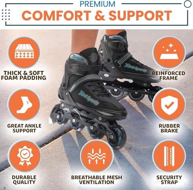 Alt view image 3 of 7 - Kids 2-in-1 Roller Skates Combo