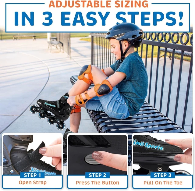 Alt view image 5 of 7 - Kids 2-in-1 Roller Skates Combo
