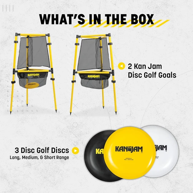 Alt view image 2 of 6 - Step Up Disc Golf Set with 2 Disc Goals & 3 Golf Discs