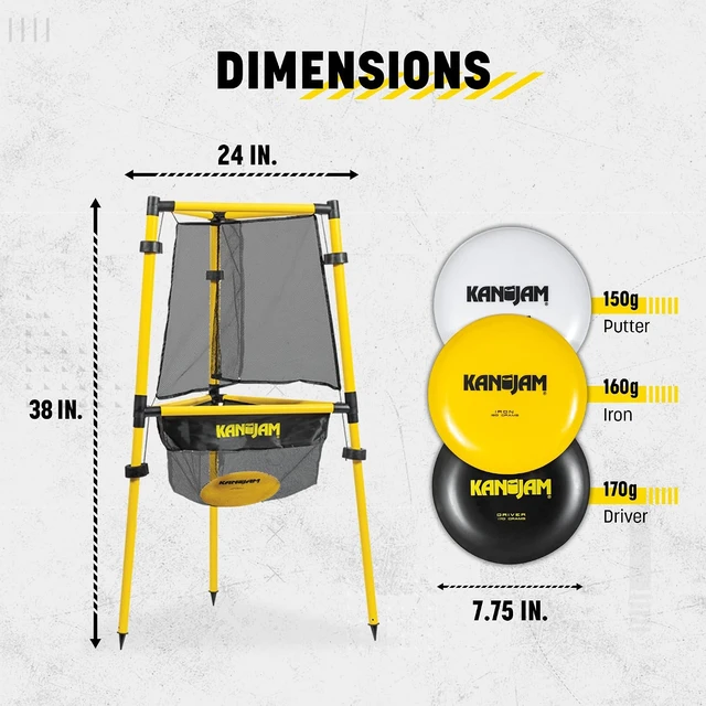 Alt view image 3 of 6 - Step Up Disc Golf Set with 2 Disc Goals & 3 Golf Discs