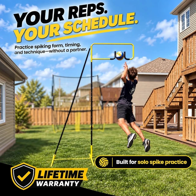 Alt view image 3 of 7 - Adjustable Volleyball Spike Trainer Solo Practice Station