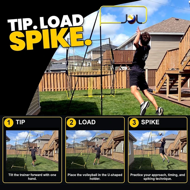 Alt view image 6 of 7 - Adjustable Volleyball Spike Trainer Solo Practice Station