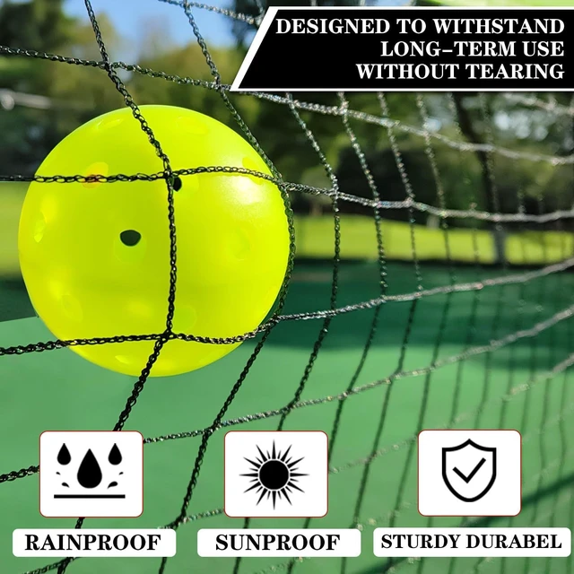 Alt view image 4 of 7 - 22FT Portable Pickleball Net Set with Paddle Set of 4