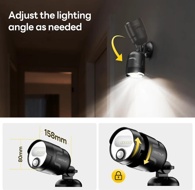 Alt view image 5 of 7 - 4000mAh Rechargeable Motion Sensor Spotlight, 600 Lumen IP65 Waterproof Outdoor Light for Porch, Yard, Wall & Garden