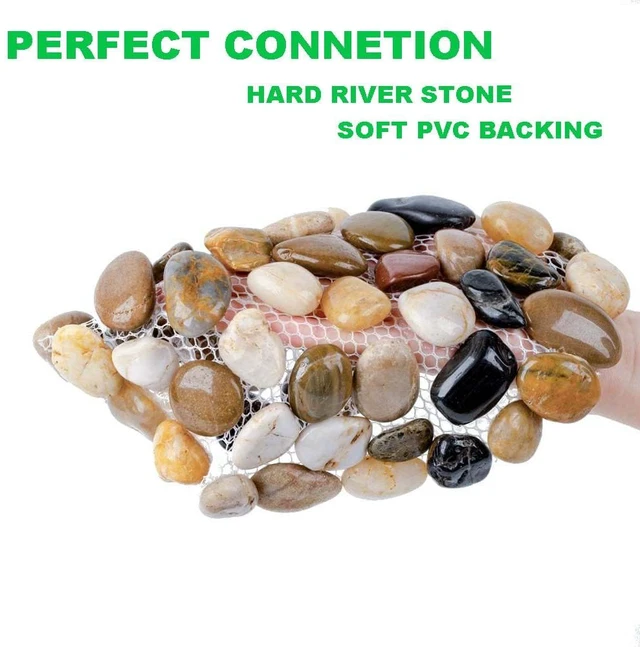 Alt view image 4 of 7 - Round River Stone Garden Stepping Stones, Decorative Nature River Rocks for Landscaping, Walkway, Patio & Yard (9in 6pc Pack)