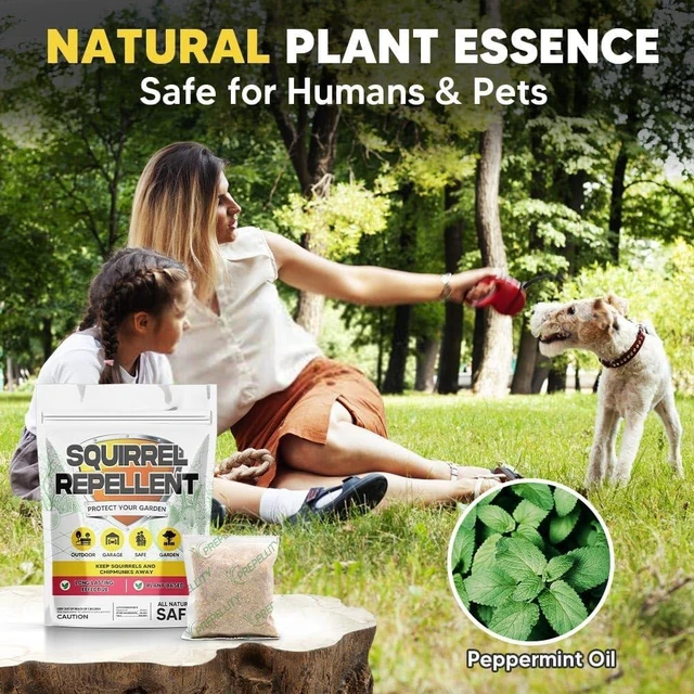 Alt view image 3 of 7 - 12 Pouches Outdoor Squirrel & Chipmunk Repellent