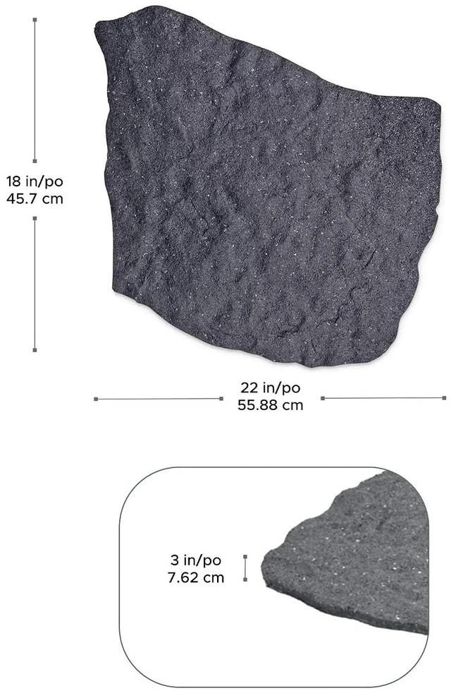 Alt view image 4 of 7 - TierraVerde Rubber Stepping Stones with Natural Rock Look, 18" x 22", 4-Pack