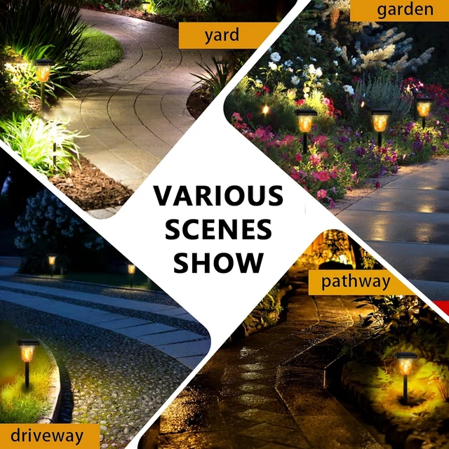 Alt view image 6 of 7 - LED Solar Torch Lights with Flickering Flame, Outdoor