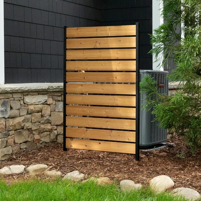 Main image of Enclo Concord Cedar Wood Privacy Screen, No-Dig DIY Kit