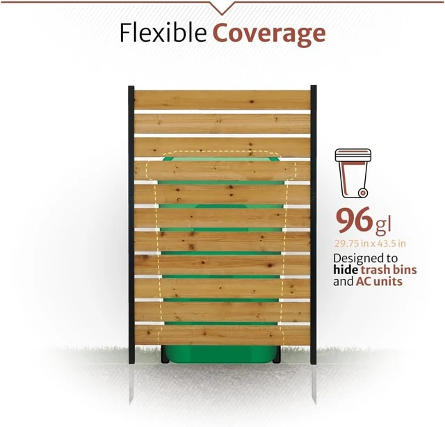 Alt view image 7 of 7 - Enclo Concord Cedar Wood Privacy Screen, No-Dig DIY Kit