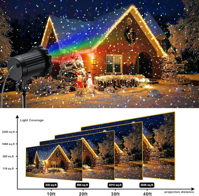 Alt view image 2 of 7 - RGB Laser Projector Lights, 3-Color Firefly Light Show, Outdoor
