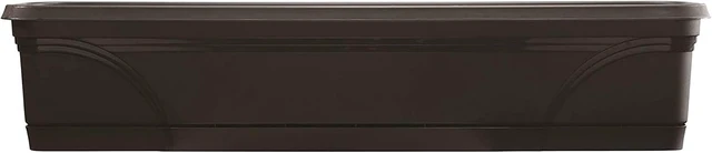 Alt view image 7 of 7 - 2 Pack 36 x 8 Inch Rectangular Garden Box Planters, Black