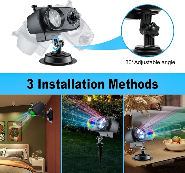 Alt view image 7 of 7 - 2026 Upgraded Halloween Projector Lights, 4/6/8 Adjustable Patterns, Outdoor