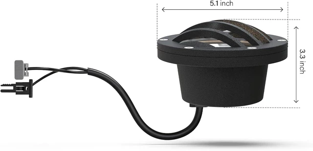Alt view image 5 of 7 - Malibu 4W LED Low Voltage Well Lights, 12V 200 Lumen In-Ground Deck Light, 2800K Warm White with Connector & Stake for Step, Tree, Patio, Yard & Garden, 1 Pack 8401-3500-01