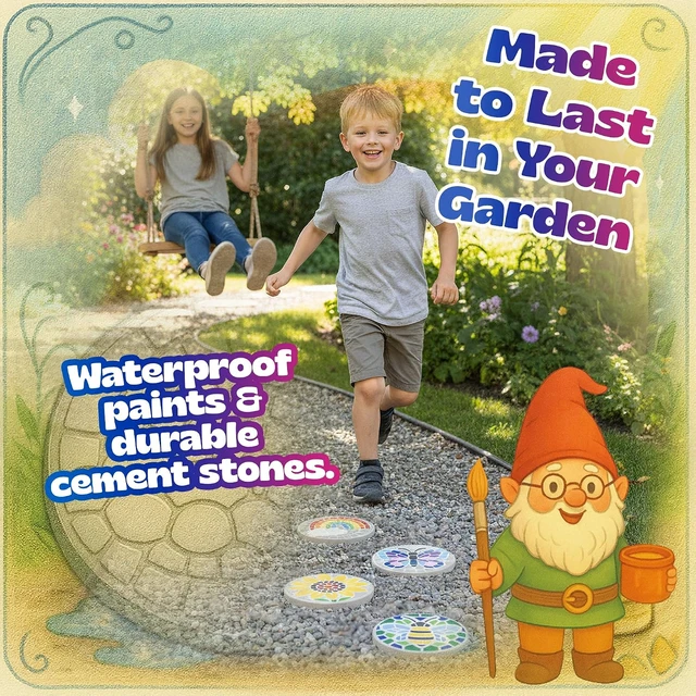 Alt view image 4 of 6 - 5 Mosaic Stepping Stone Kit for Kids with Storybook