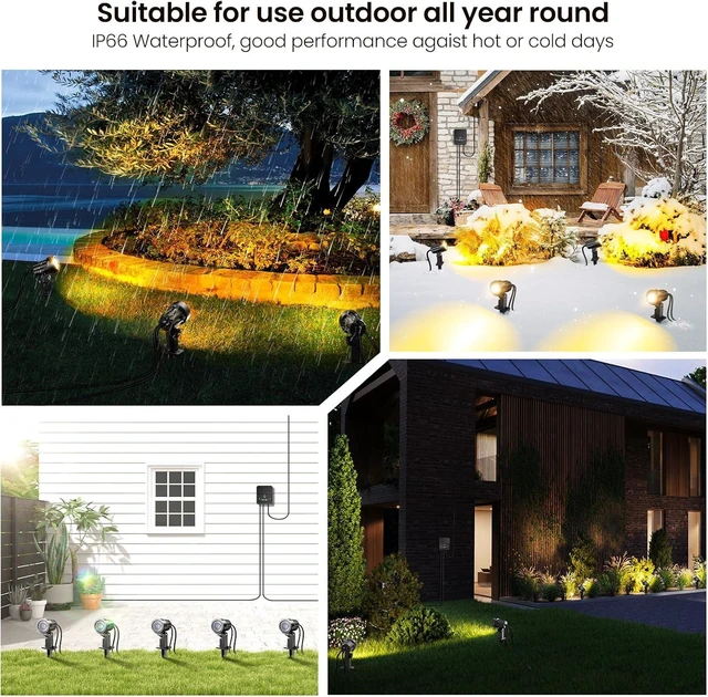 Alt view image 3 of 7 - Dimmable Outdoor Landscape Spotlights 2700-6500K Lighting Kit, 12 Pack