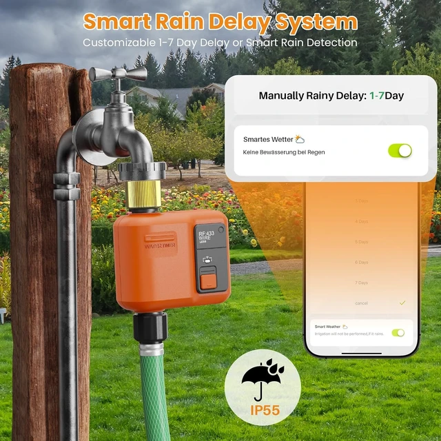 Alt view image 4 of 7 - Smart WiFi Garden Hose Irrigation Timer Sprinkler Water Timer