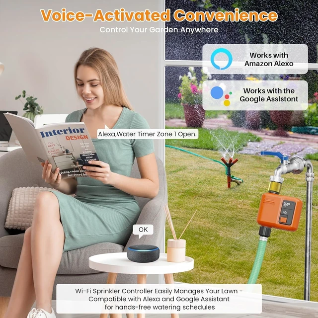 Alt view image 5 of 7 - Smart WiFi Garden Hose Irrigation Timer Sprinkler Water Timer