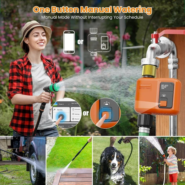 Alt view image 7 of 7 - Smart WiFi Garden Hose Irrigation Timer Sprinkler Water Timer