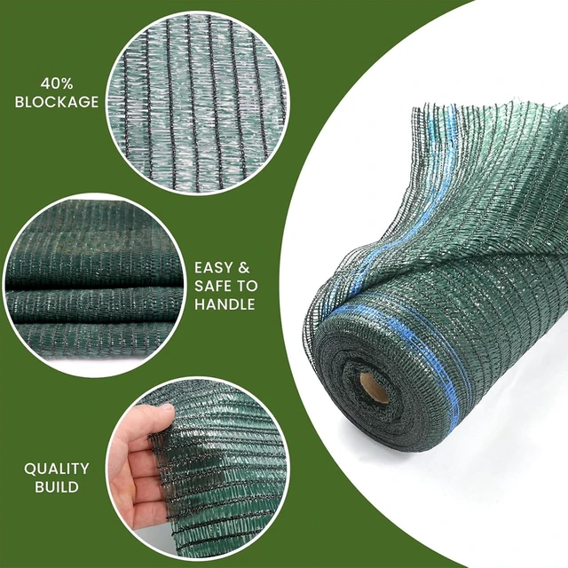 Alt view image 4 of 7 - 40% Shade Cloth Roll with Eyelets, 6' x 100ft