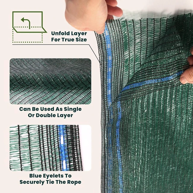 Alt view image 5 of 7 - 40% Shade Cloth Roll with Eyelets, 6' x 100ft