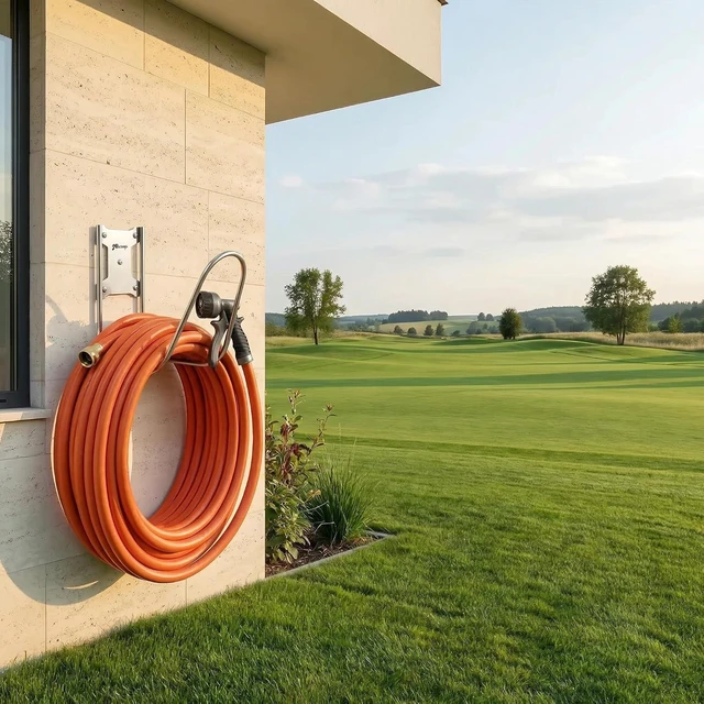 Alt view image 2 of 7 - Heavy-Duty Large Stainless Steel Garden Hose Holder (1)