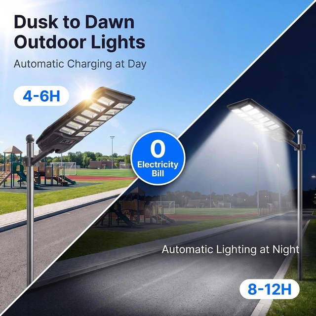 Alt view image 5 of 7 - Waterproof Solar Flood Lights, Dusk-to-Dawn with Motion Sensor, for Parking Lot, Garden, Yard & Pathway, 2 Pack