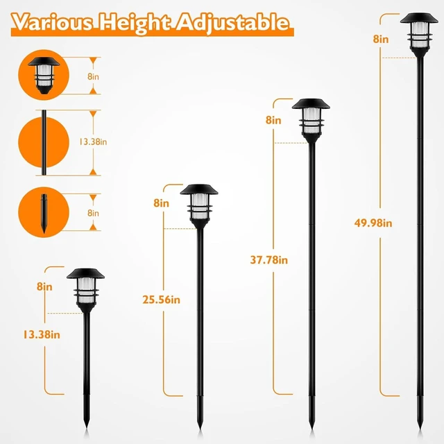 Alt view image 5 of 6 - Metal Solar Pathway Flame Lights Waterproof Outdoor LEDs for Gardens, Pathways, Patio, Balcony & Pool, 2 Packs