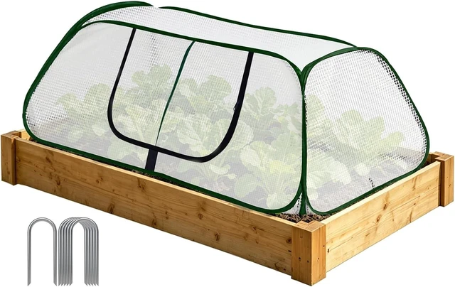 Main image of Garden Greenhouse with Roll-Up Zipper Door, Thicker PE Cover for Vegetables & Fruits, 45" L x 22" W x 16" H, 2 Pack