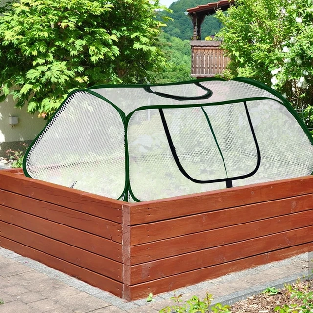 Alt view image 7 of 7 - Garden Greenhouse with Roll-Up Zipper Door, Thicker PE Cover for Vegetables & Fruits, 45" L x 22" W x 16" H, 2 Pack