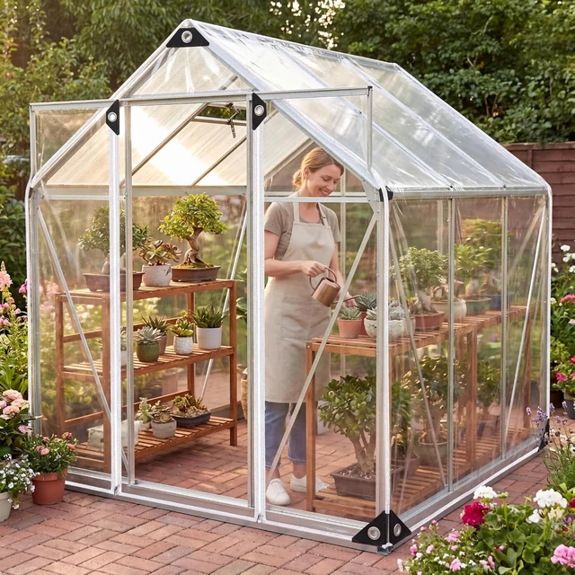 Alt view image 7 of 7 - 8' x 10' Clear Waterproof Vinyl Tarp Curtain, 0.35mm Wind-Proof Anti-Tear PVC Cover with Grommets for Patio, Pergola & Canopy
