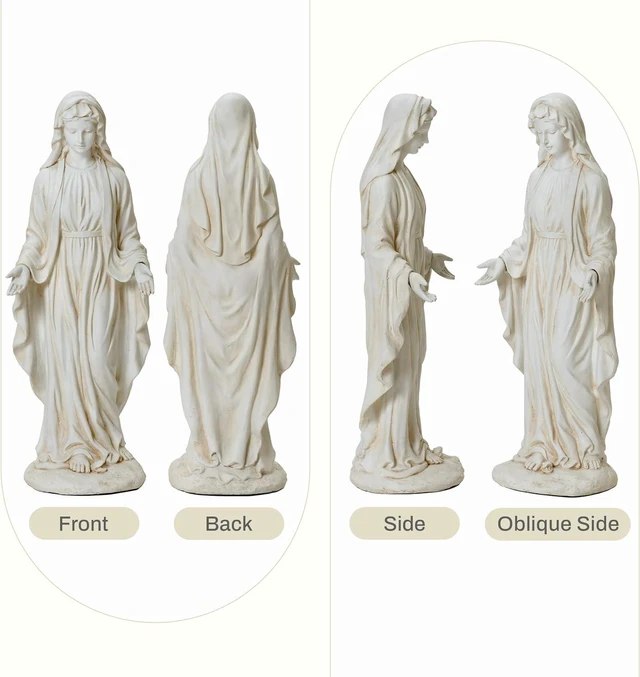 Alt view image 7 of 7 - LuxenHome 29.5'' Large Virgin Mary Garden Statue Outdoor