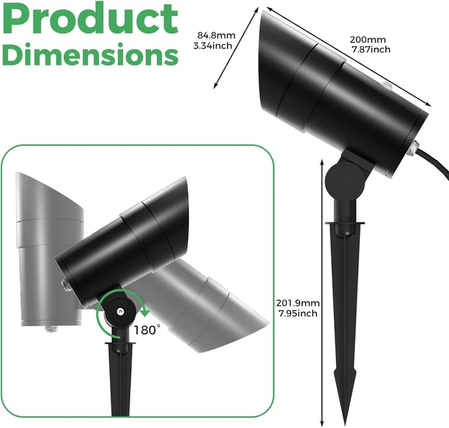 Alt view image 7 of 7 - 30W LED Spot Lights Outdoor Plug-in Spotlights with Photocell Sensor