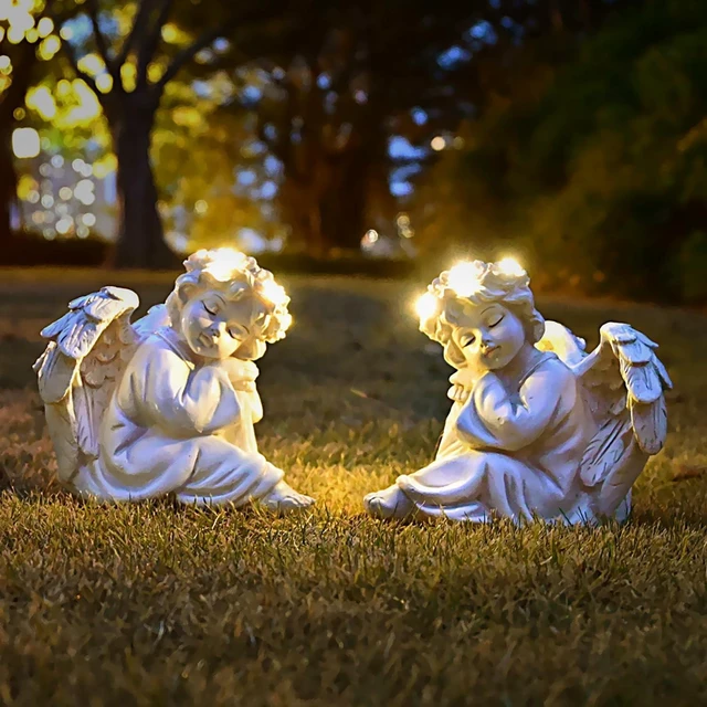 Main image of Garden Angel Statue Outdoor Decor with Solar Light