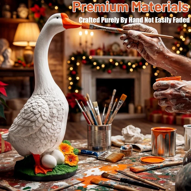 Alt view image 2 of 7 - 23 Inch Large Porch Goose Statue