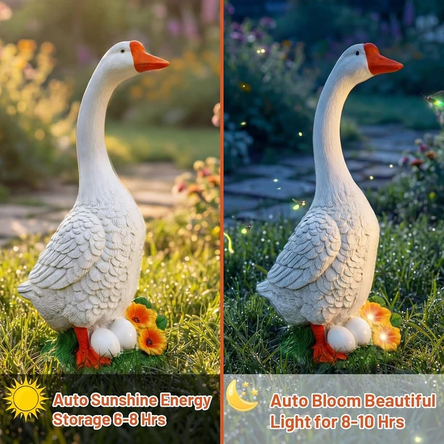 Alt view image 5 of 7 - 23 Inch Large Porch Goose Statue