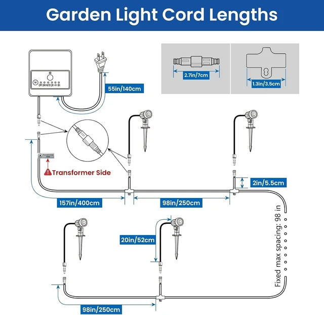 Alt view image 6 of 7 - Low Voltage Landscape Lights Kit, Plug & Play 3W Warm White, 12-Pack