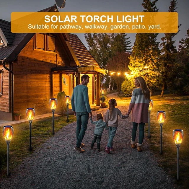Alt view image 4 of 7 - Large Solar Torch Light with Flickering Flame, 4 Pack