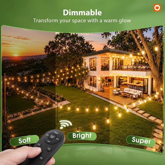 Alt view image 3 of 7 - addlon 198FT Solar String Lights Outdoor, Waterproof,Dimmable, Last 20+ Hrs