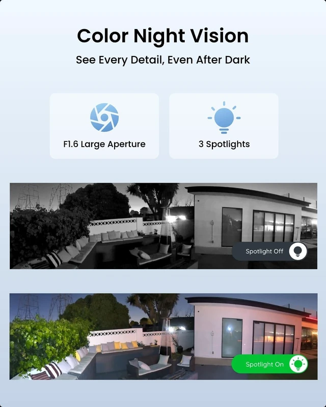 Alt view image 3 of 7 - 4K 8MP Dual-Lens Elite WiFi Outdoor Security Camera, 180° Panoramic