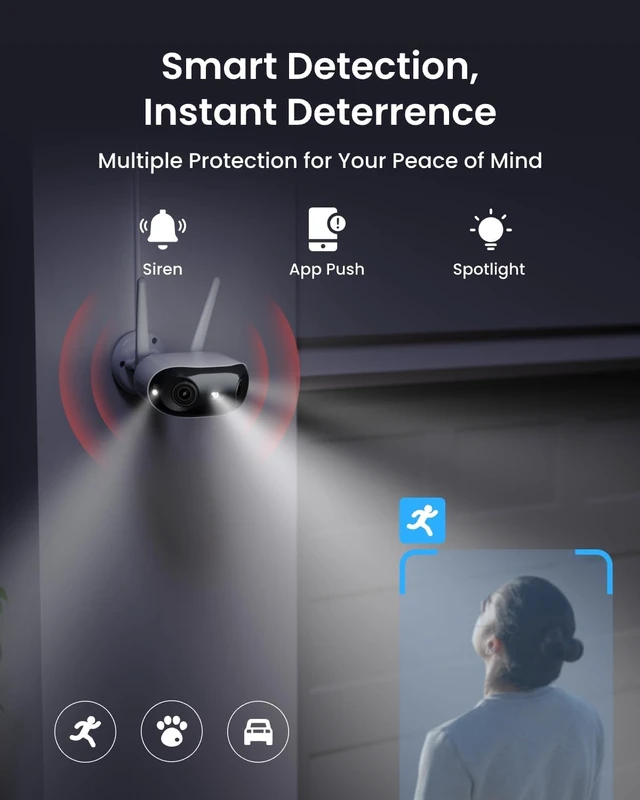 Alt view image 5 of 7 - 4K 8MP Dual-Lens Elite WiFi Outdoor Security Camera, 180° Panoramic